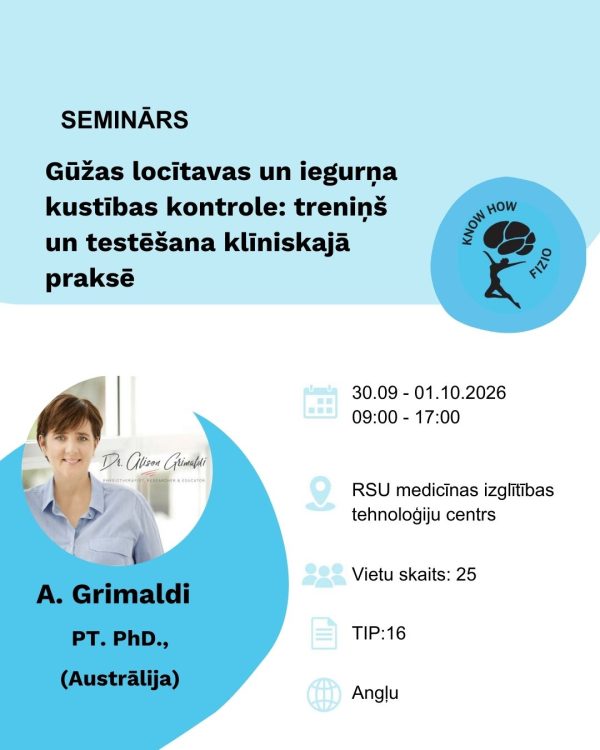 Gūžas locītavas un iegurņa kustības kontrole: treniņš un testēšana klīniskajā praksē