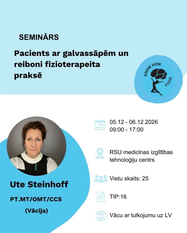 Pacients ar galvassāpēm un reiboni fizioterapeita praksē