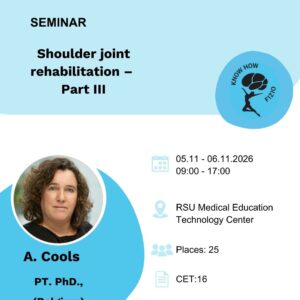 Shoulder joint rehabilitation: part III